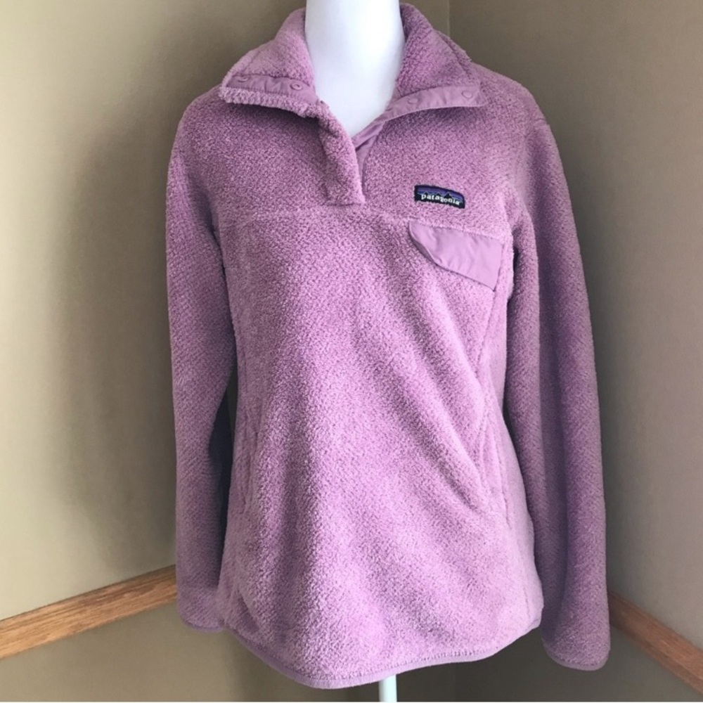 Patagonia Re-Tool Snap T Fleece Pullover Womens Medium Jacket - Lilac Mauve